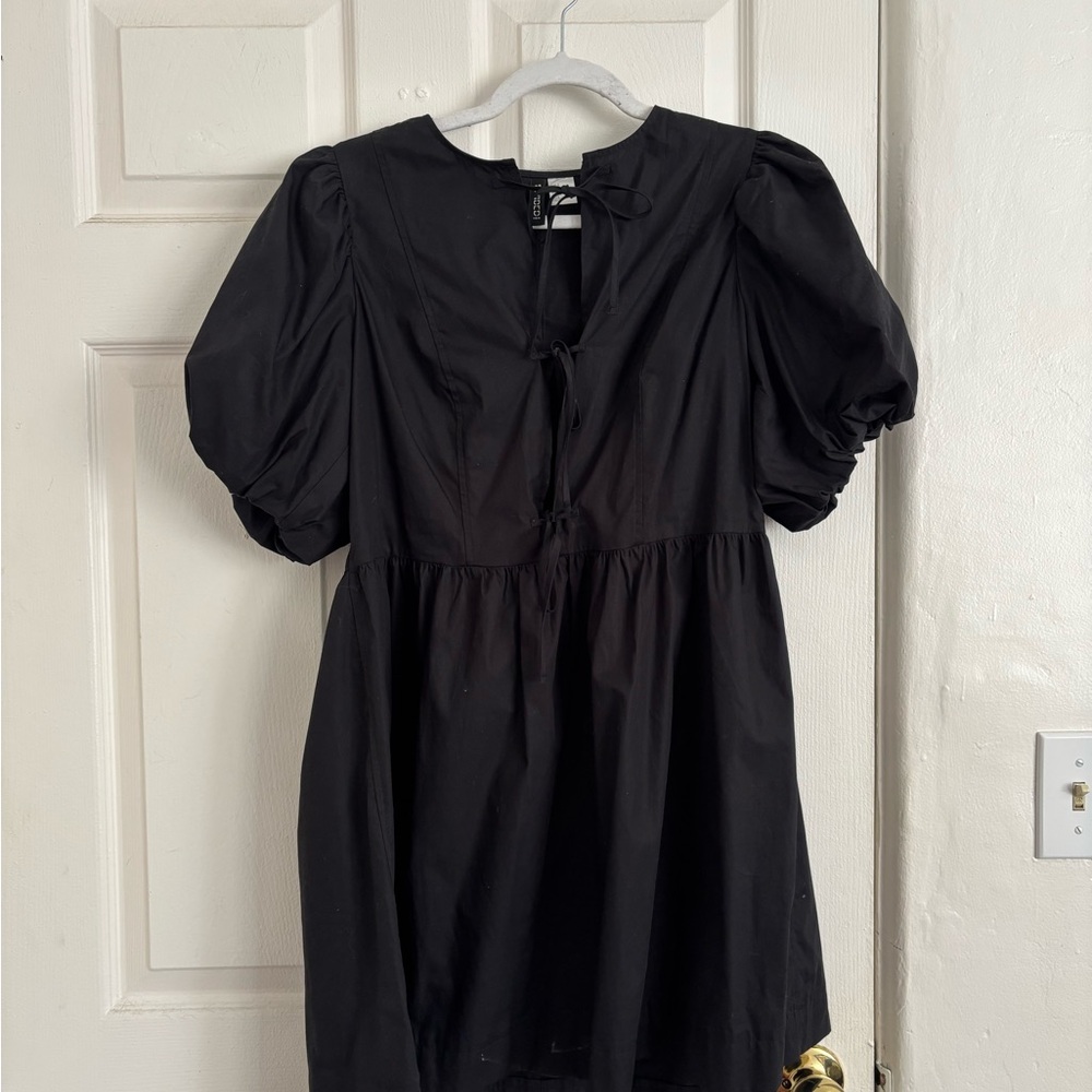 Black Puff Sleeve Dress